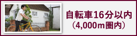 自転車16分(4000m圏内)